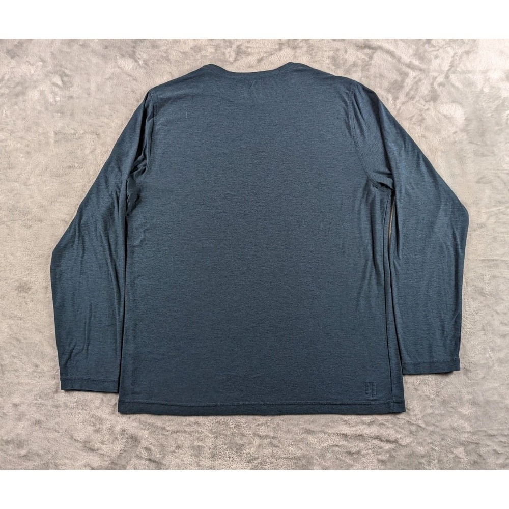 Vuori Shirt Mens Large Blue Heathered Strato Tech Long Sleeve Tee Athletic V178 - Picture 8 of 8